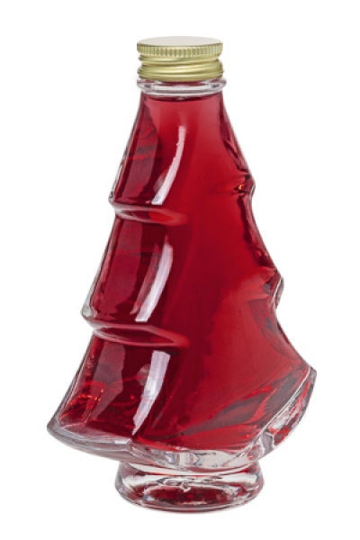 Tannenbaum-Flasche 200ml rund Mündung GPI28  Lieferung ohne Verschluss, bitte separat bestellen!